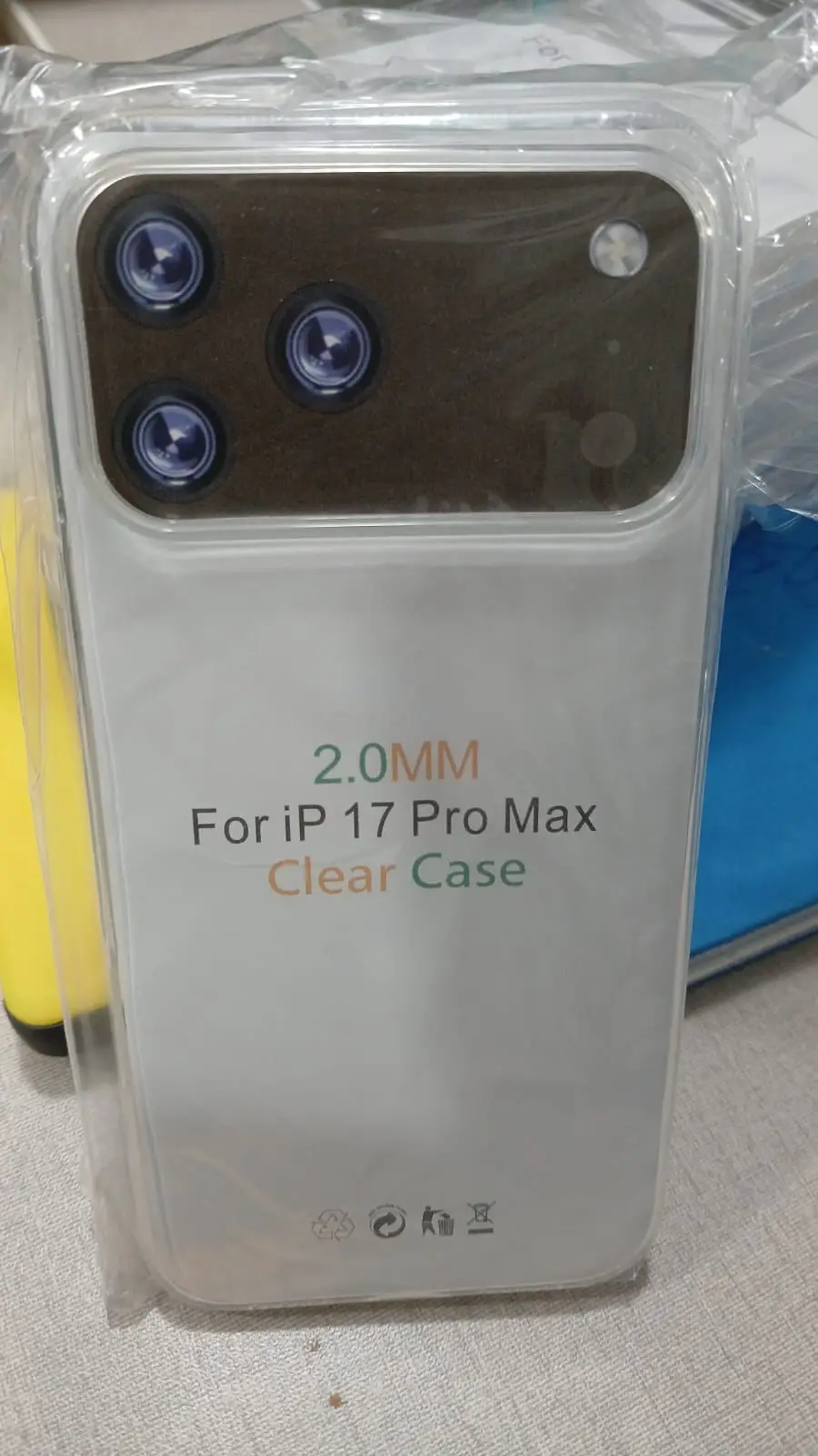 2.0MM Transparent Phone Clear Case for iPhone 17 Pro | Slim Shockproof Protective Back Cover | Scratch Resistant iPhone clear Case