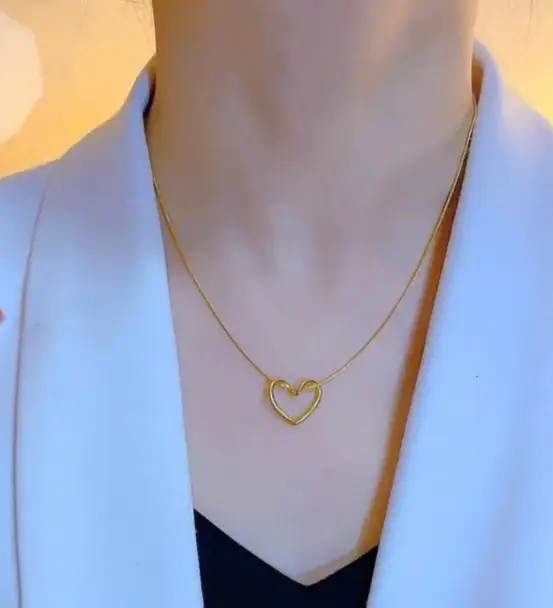 Heart Design Gold Plated Necklace