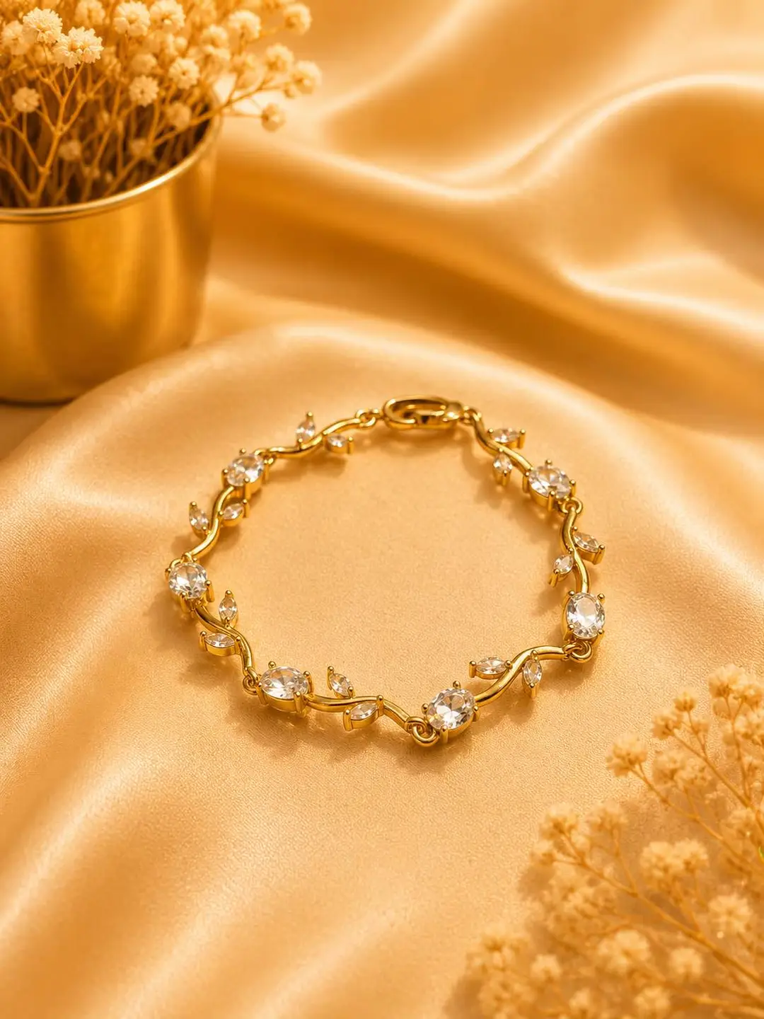 1 Pc Modern Design Gold Plated Chain Bracelet