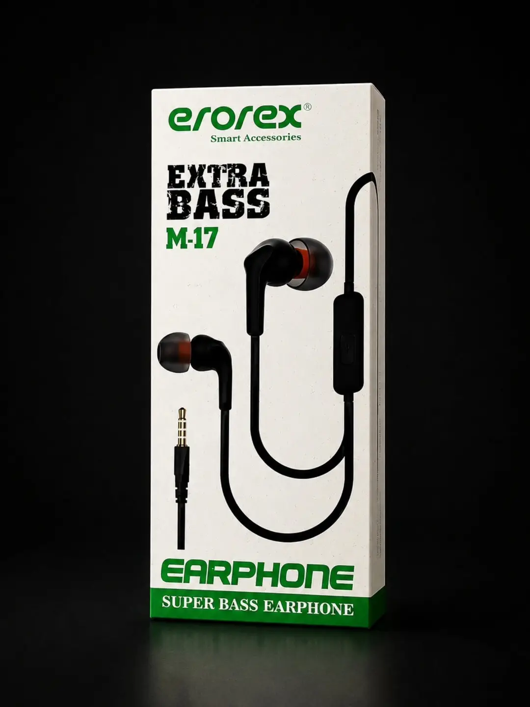 Erorex M-17 Extra Bass Wired Earphones 3.5mm Jack | In-Ear Handsfree with Mic | HD Sound | Universal Compatibility
