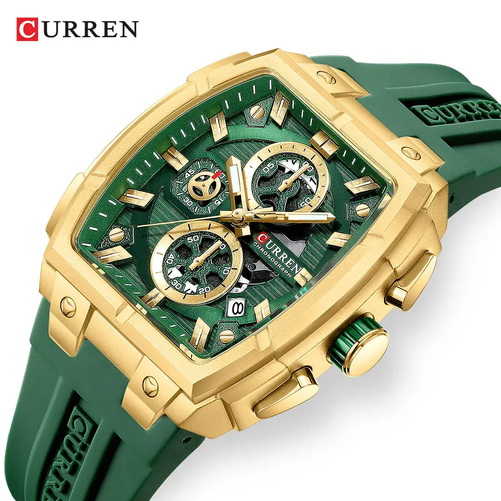 CURREN 8488 Men's Luxury Square Watch