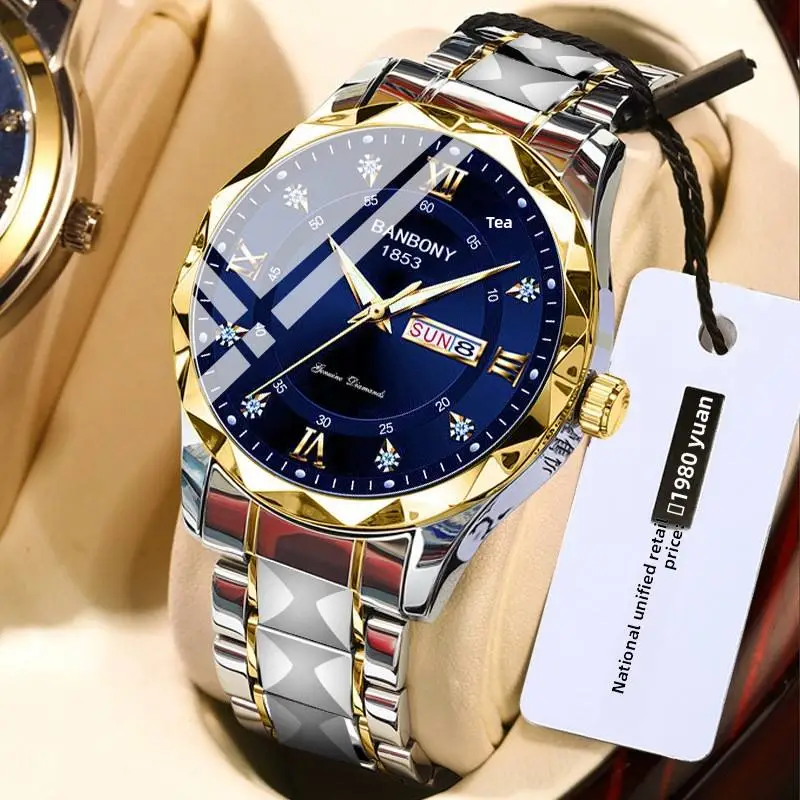 Luxury Men's Stainless Steel Sports Quartz Watch