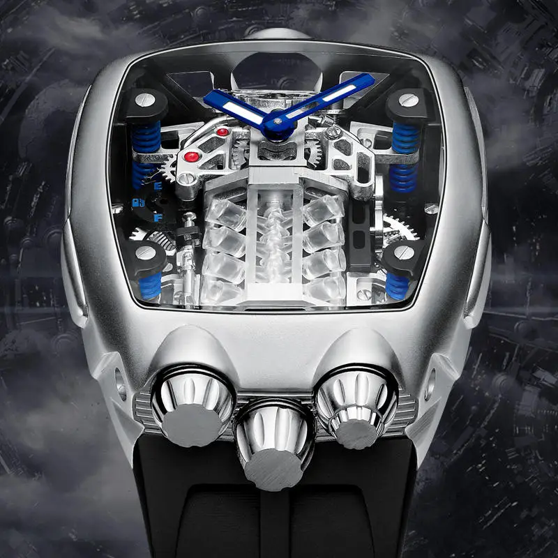 Hollow Dial Design luxury Stainless Steel watch