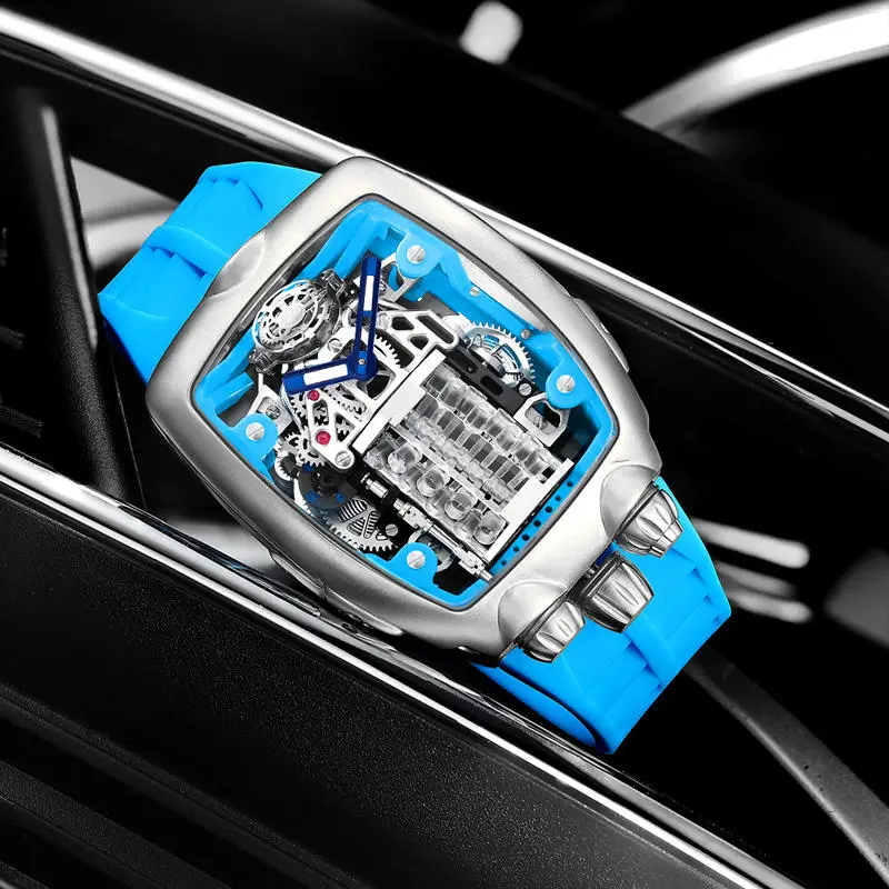 Hollow Dial Design luxury Stainless Steel watch
