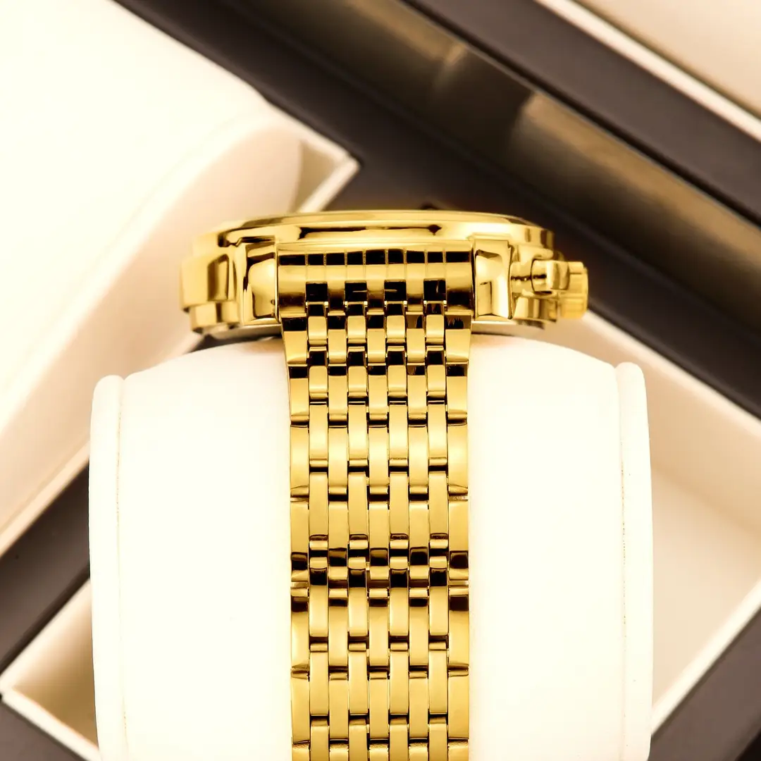 Luxury Multifunction  Quartz Watch with Diamond-Accent