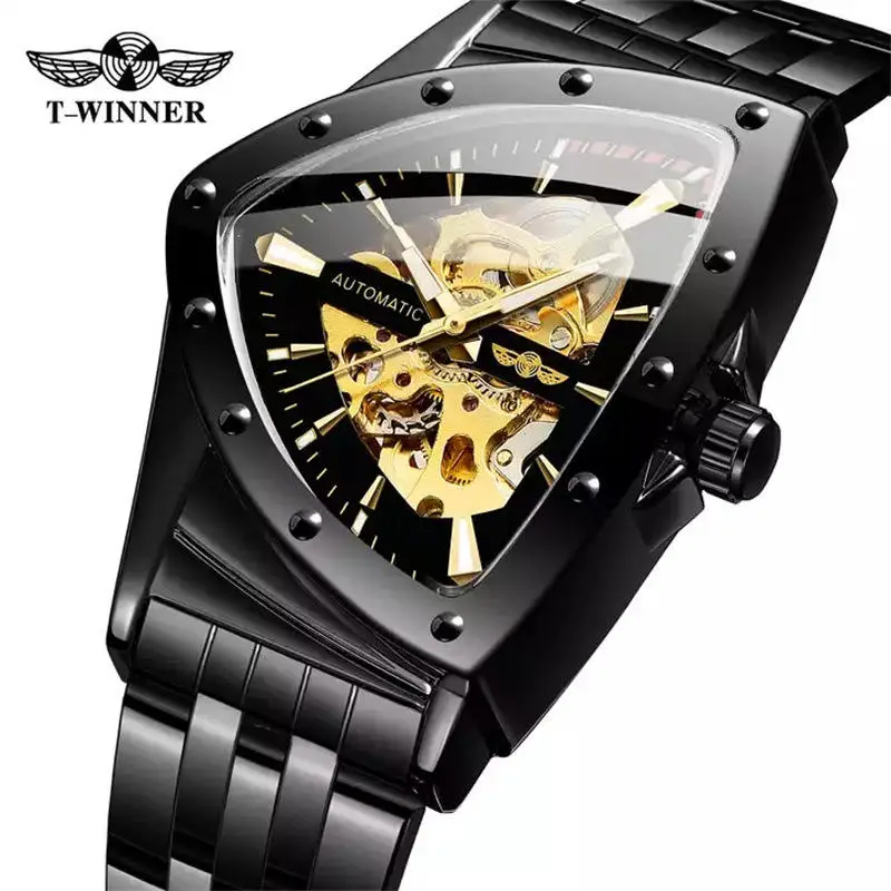 Men's Casual Automatic Mechanical Triangular Dial  Watch
