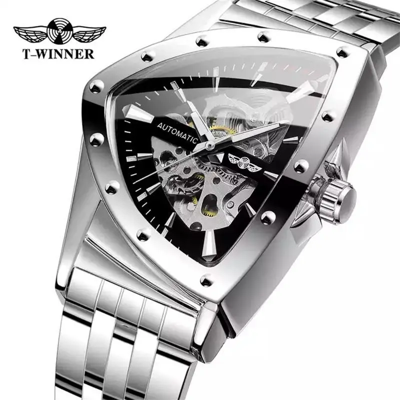 Men's Casual Automatic Mechanical Triangular Dial  Watch