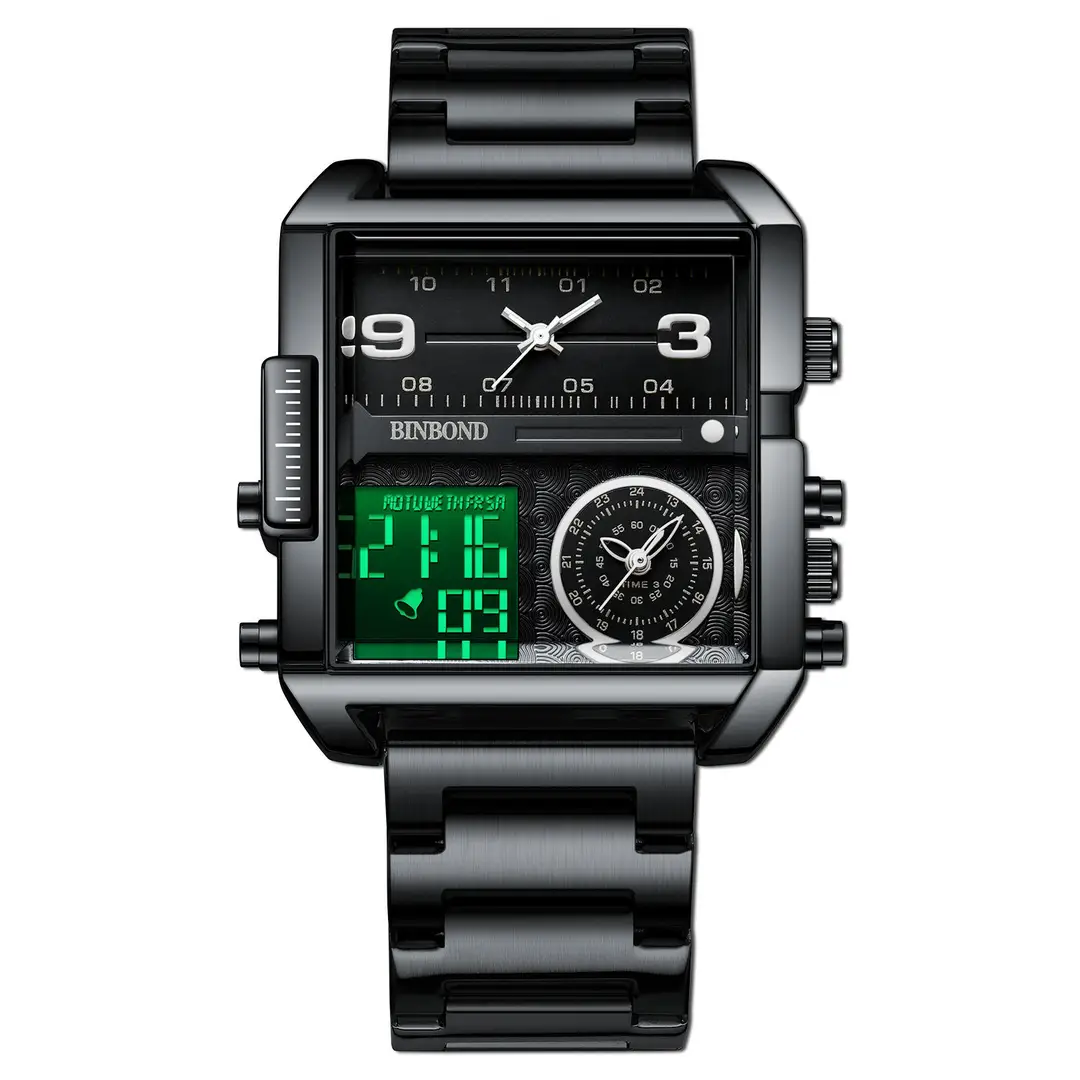 BINBOND 3332 Luxury Stainless Steel Waterproof Watch
