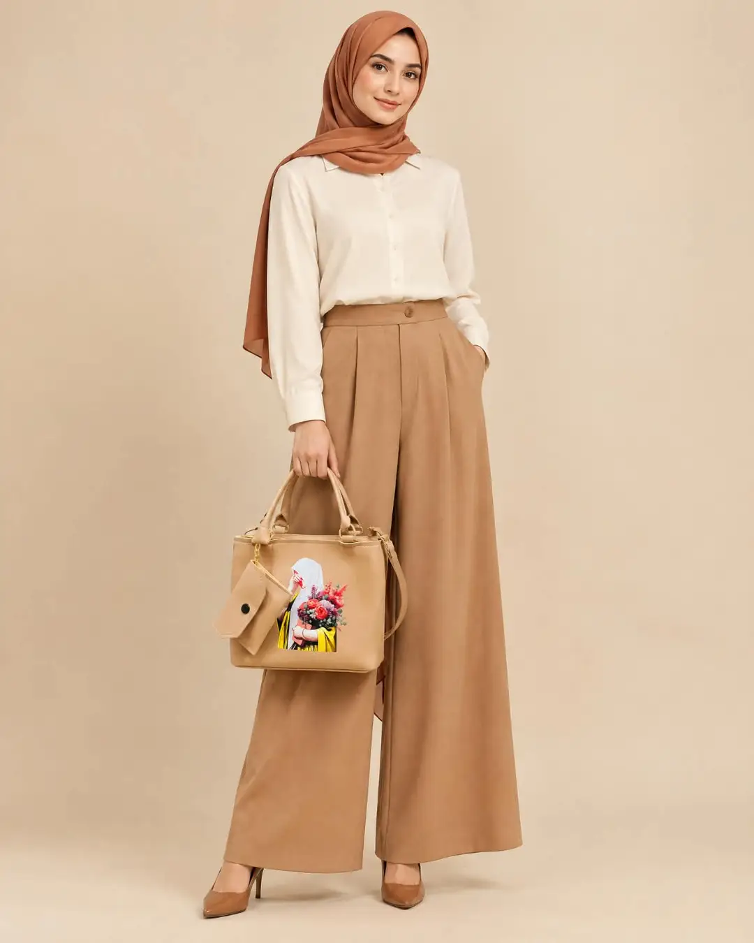 Girl's Leather Plain Hand Bag