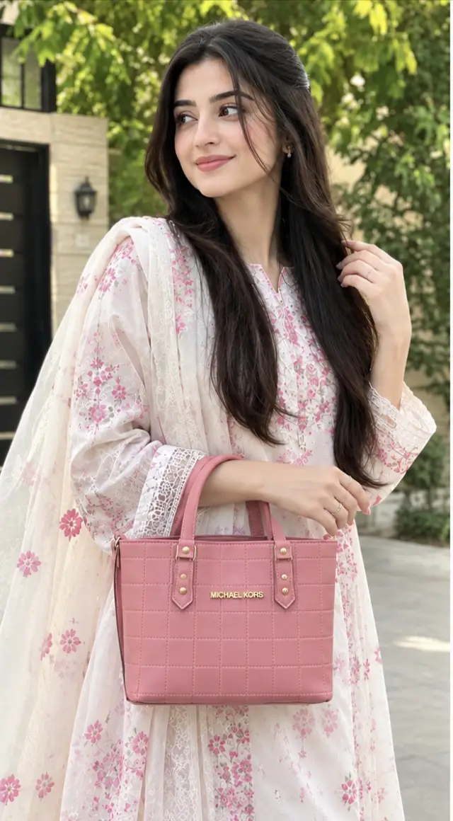 Girl's Leather Printed Hand Bag