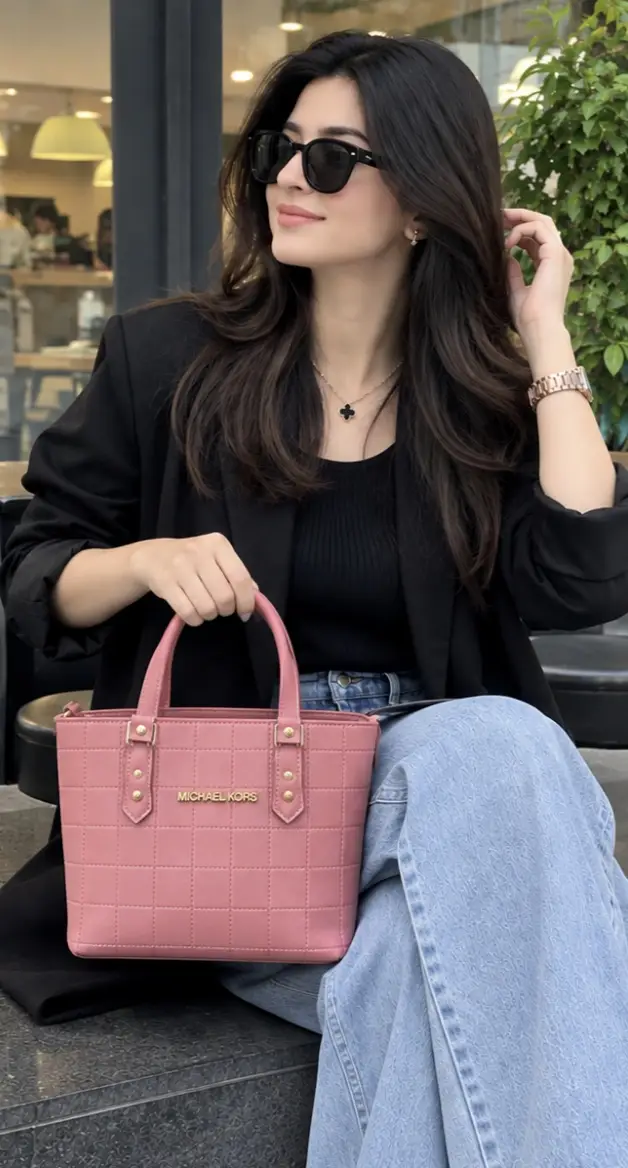 Girl's Leather Printed Hand Bag