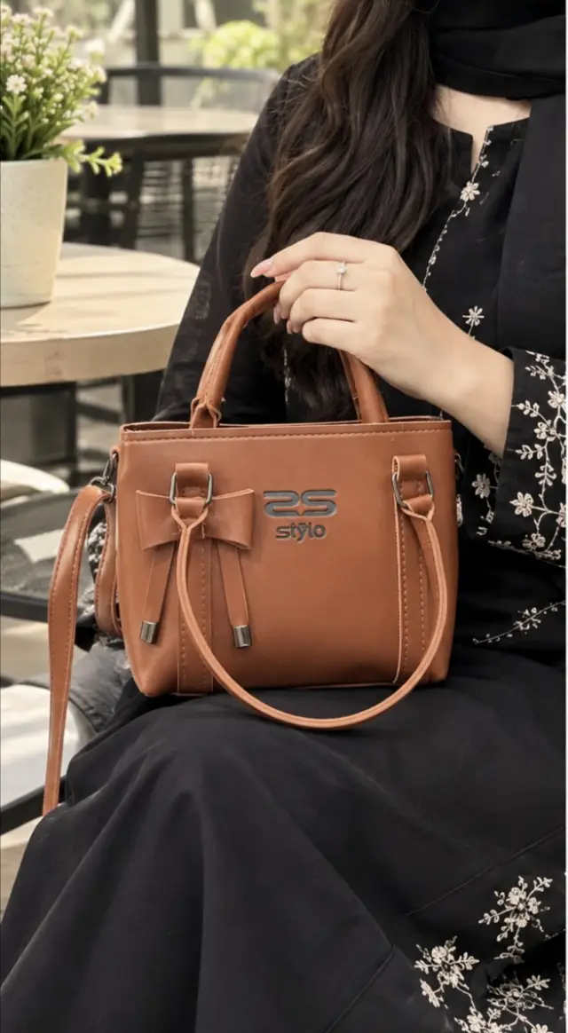 Girl's Leather Printed Hand Bag