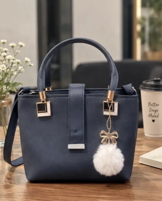 Girl's Leather Plain Hand Bag