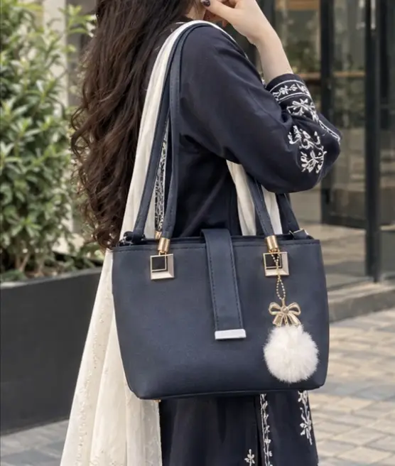 Girl's Leather Plain Hand Bag