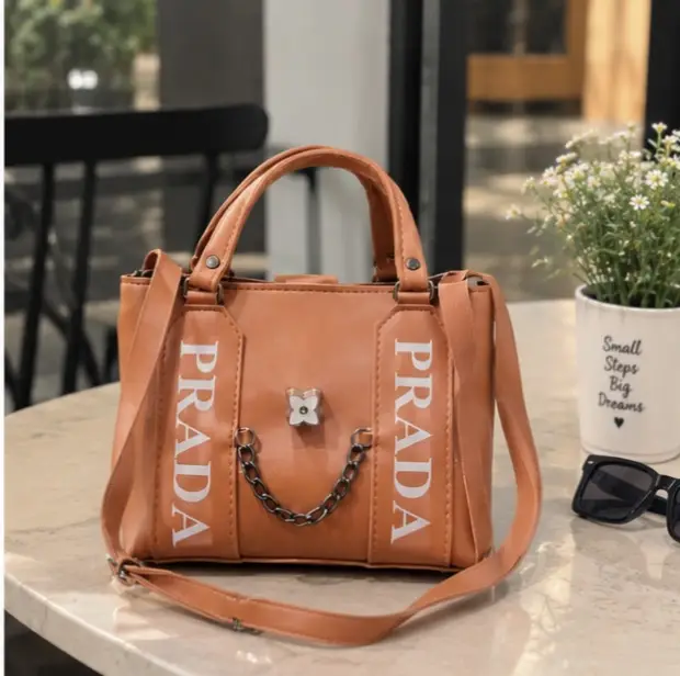 Girl's Leather Printed Hand Bag