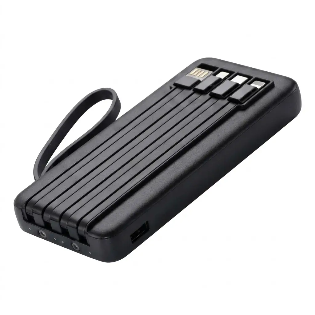 VEN-DENS 10000mAh Power Bank (VD-PB058) - Built-in 4 Cables