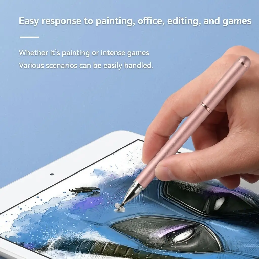 2 in 1 Universal Stylus Touch Pen - High Precision Disc & Ballpoint Pen