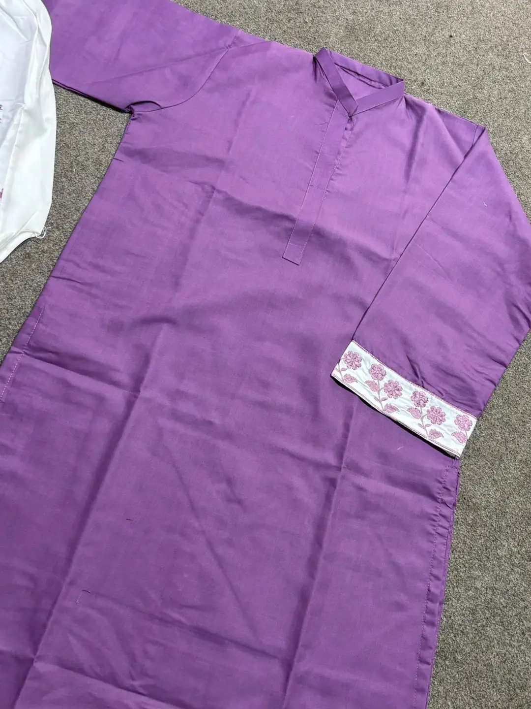2 Pcs Women's Stitched Cotton Embroidered Shirt And Trouser