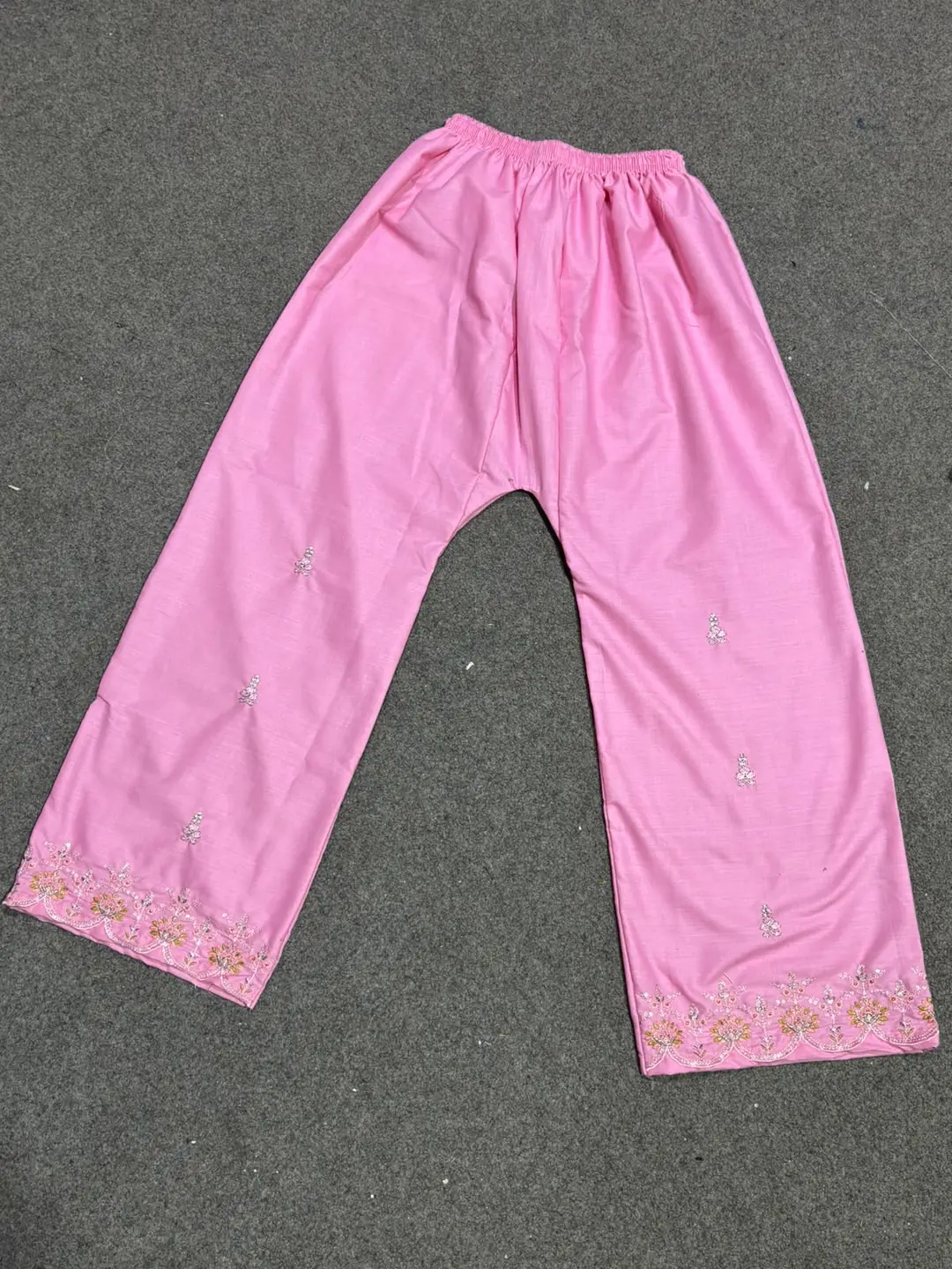 2 Pcs Women's Stitched Cotton Embroidered Shirt And Trouser