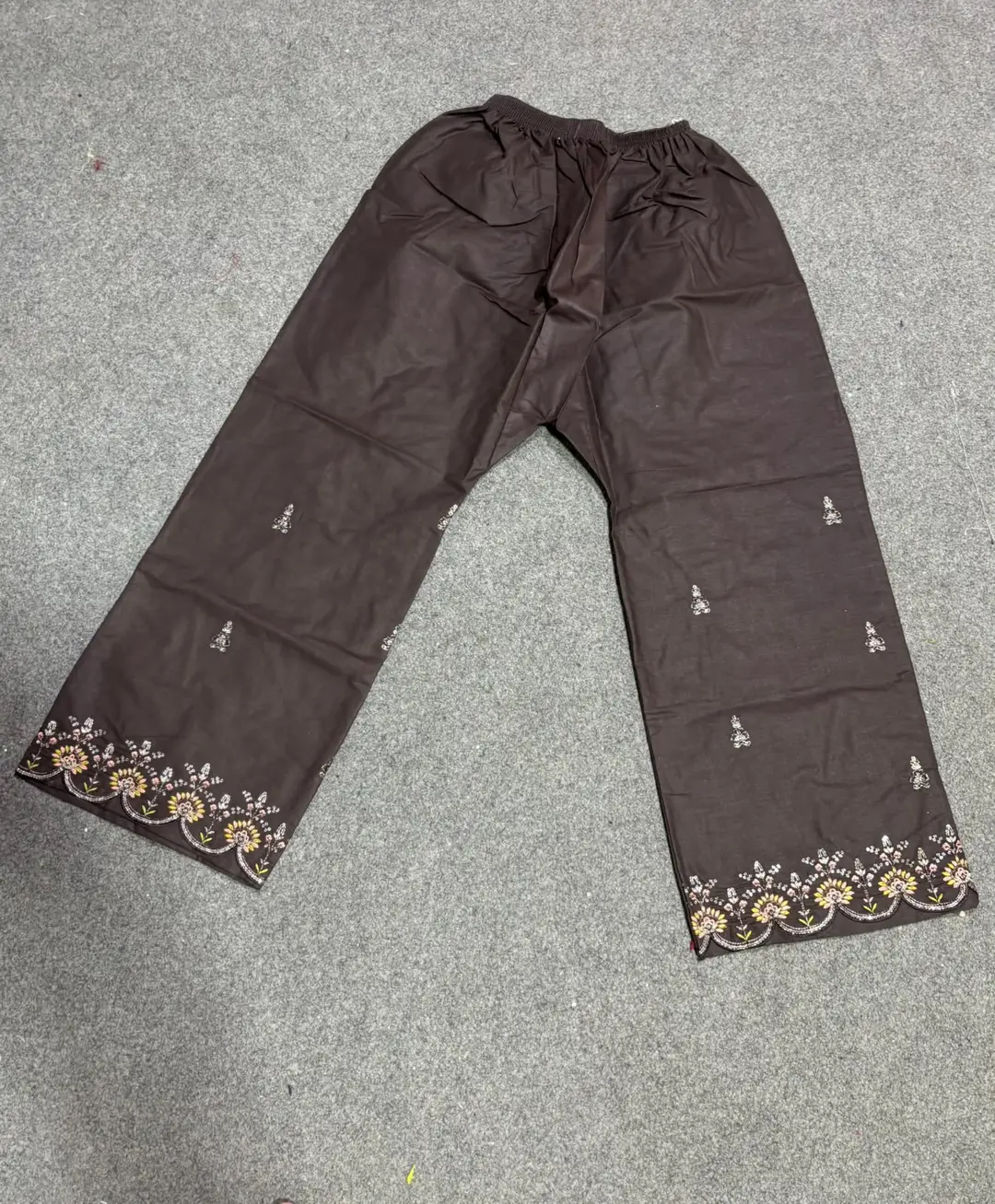 2 Pcs Women's Stitched Cotton Embroidered Shirt And Trouser