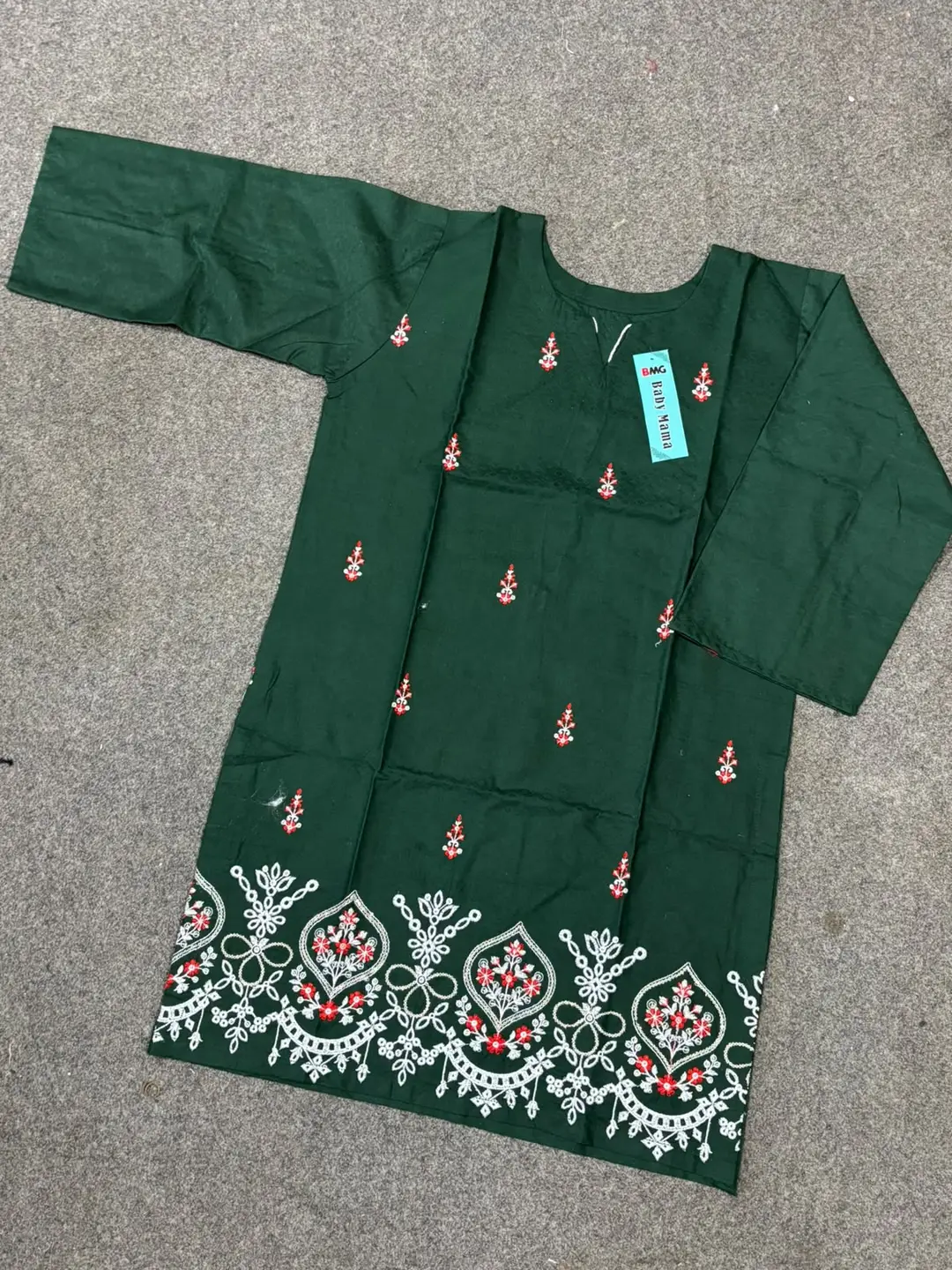 2 Pcs Women's Stitched Cotton Jacquard Embroidered Shirt And Trouser