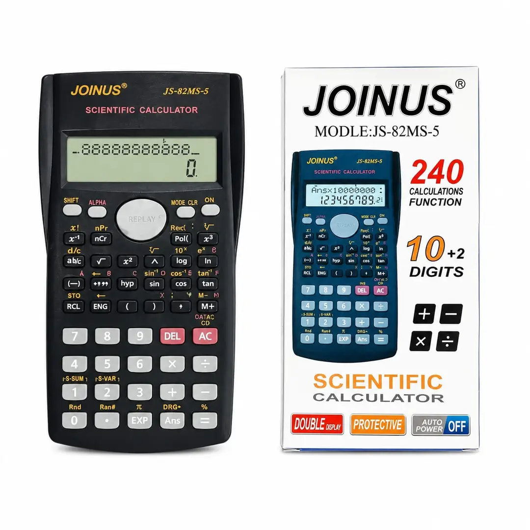 JOINUS Scientific Calculator JS-82MS-A | 240 Functions, 10+2 Digits, 2-Line Display