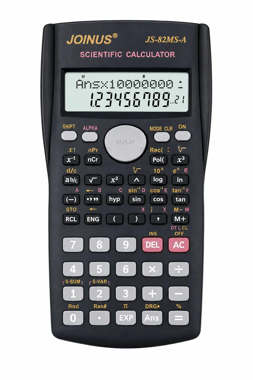 JOINUS Scientific Calculator JS-82MS-A | 240 Functions, 10+2 Digits, 2-Line Display