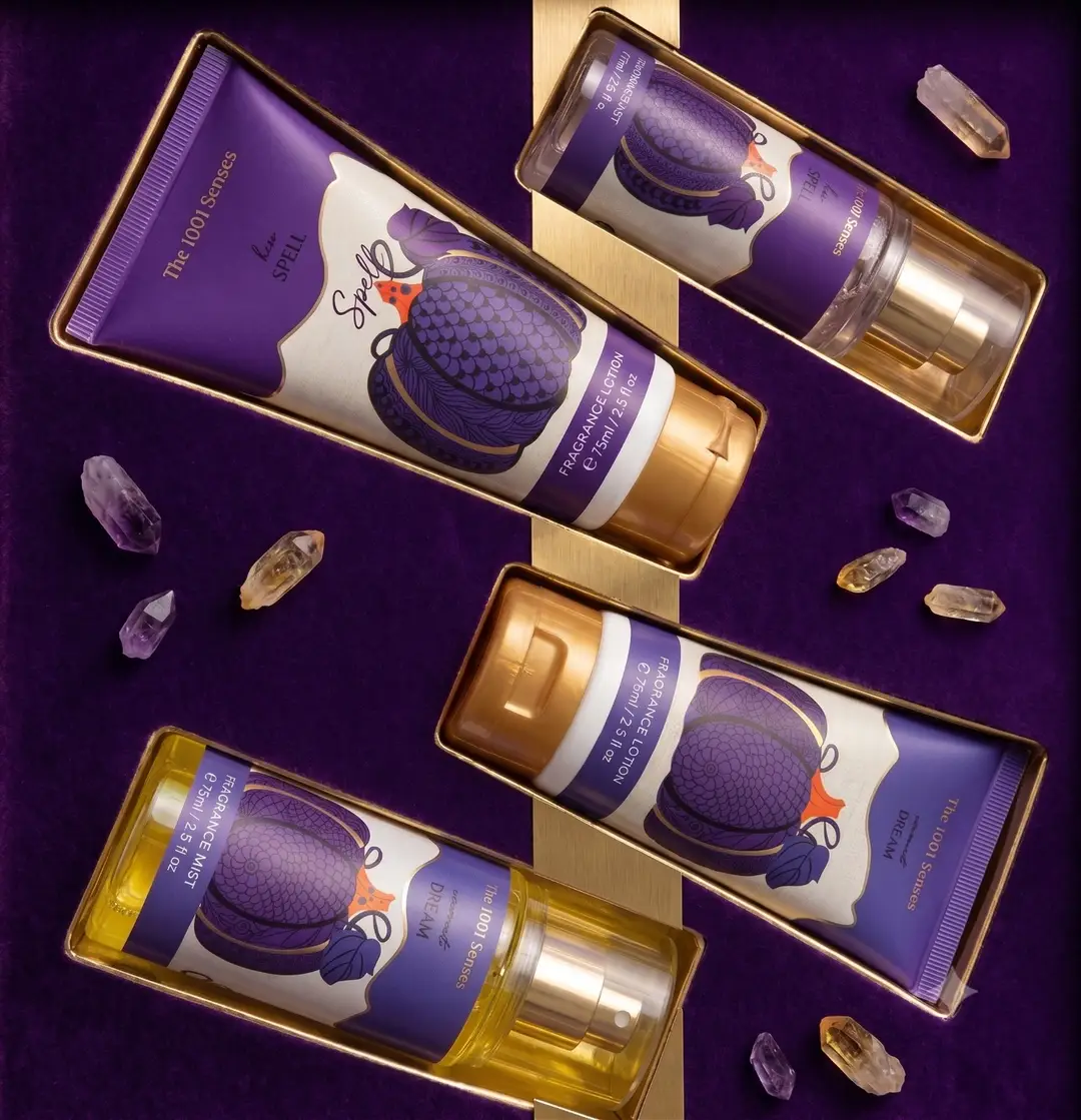 Kiss Spell - The 1001 Senses (Luxury 4-Piece Fragrance Mist & Body Lotion Gift Set)