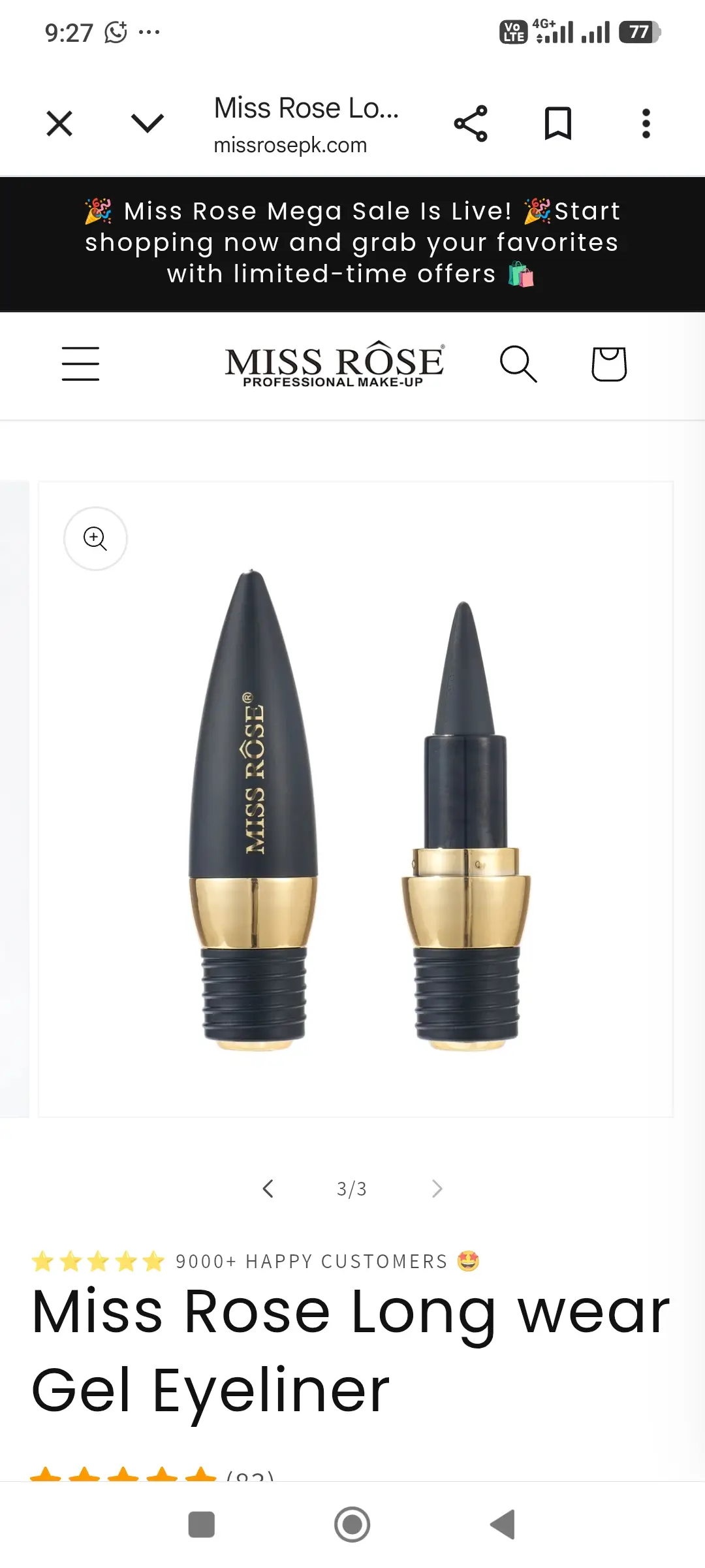 Waterproof Kajal Pencil