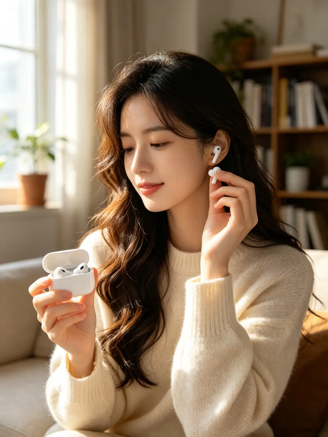 White Airpods