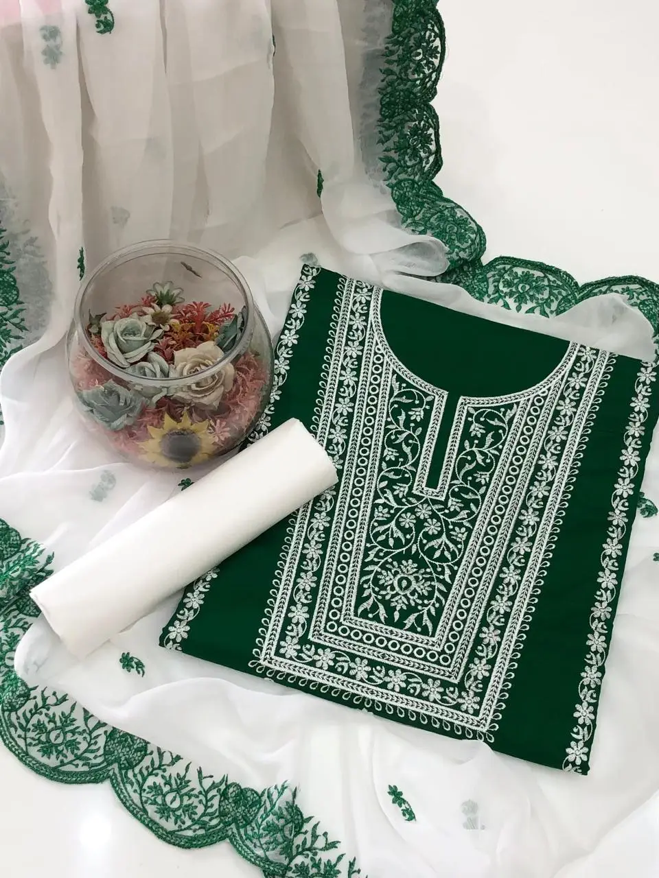 14 August 3 Pcs Women's Unstitched Embroidered Suit