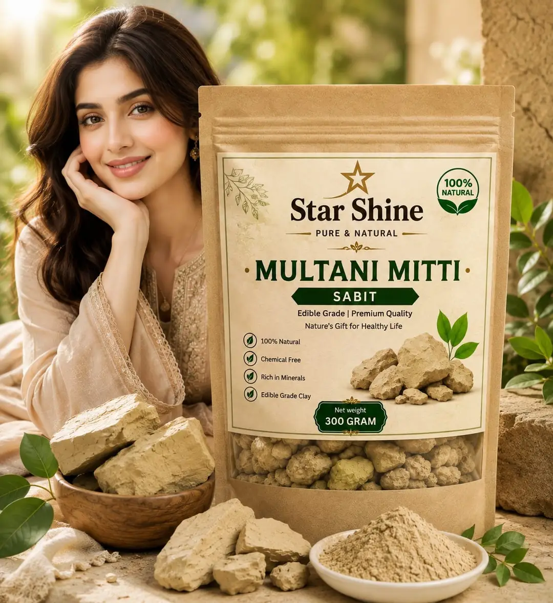 soft multani mitti roasted 300 garam