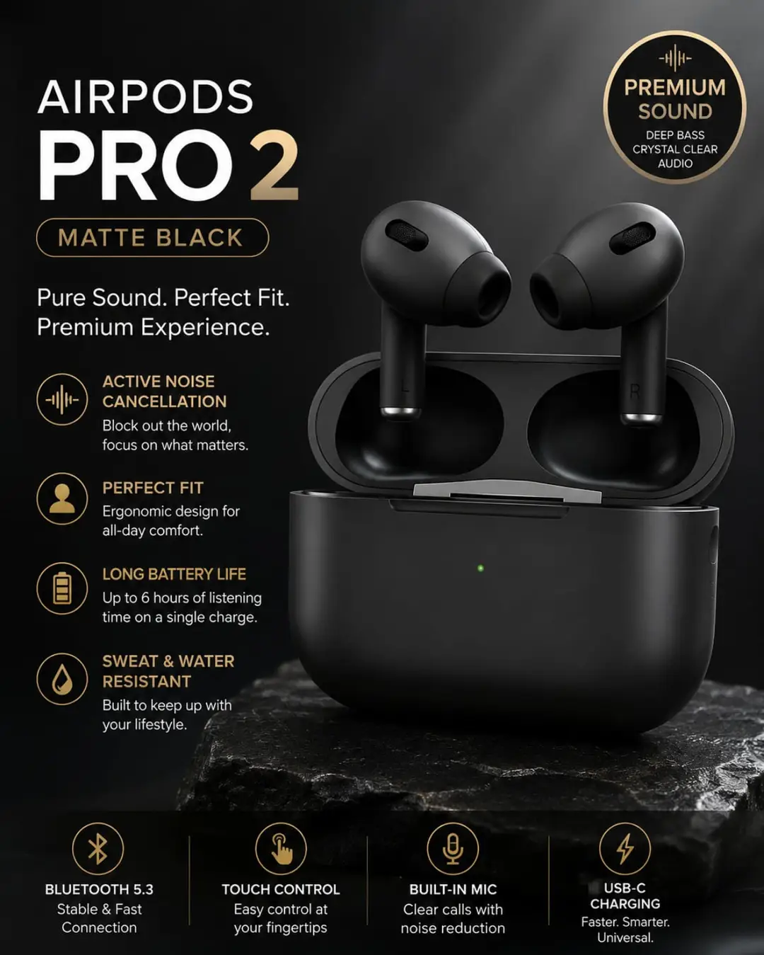 High Bass latest generation airpods Long-Lasting Battery