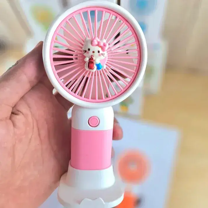Battery Operated Mini Fan Foldable Desk Desktop Fans with LED Display for Home Office Bedroom Outdoor Travel