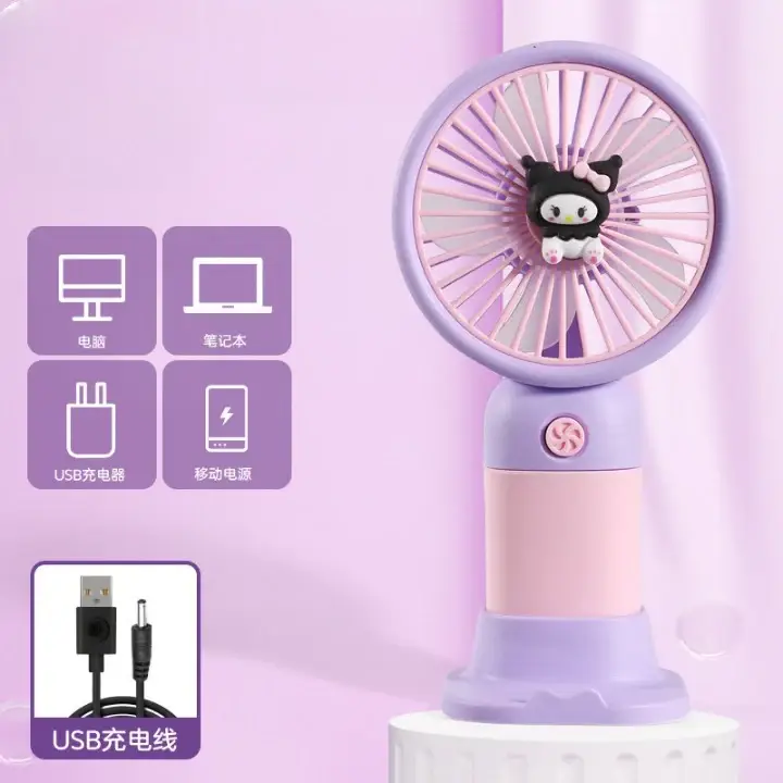 Battery Operated Mini Fan Foldable Desk Desktop Fans with LED Display for Home Office Bedroom Outdoor Travel