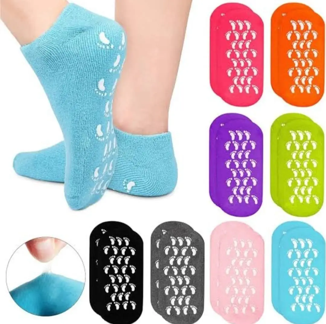 2Pcs Silicone Spa Gel Socks for Daily Foot Care