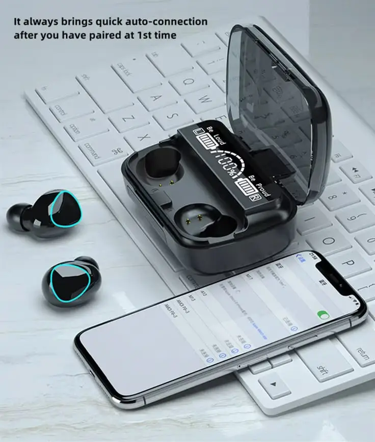 M10 Wireless Bluetooth Earbuds with Long Lasting Battery