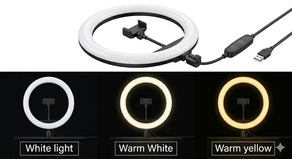 Portable Ring Light Without Stand
