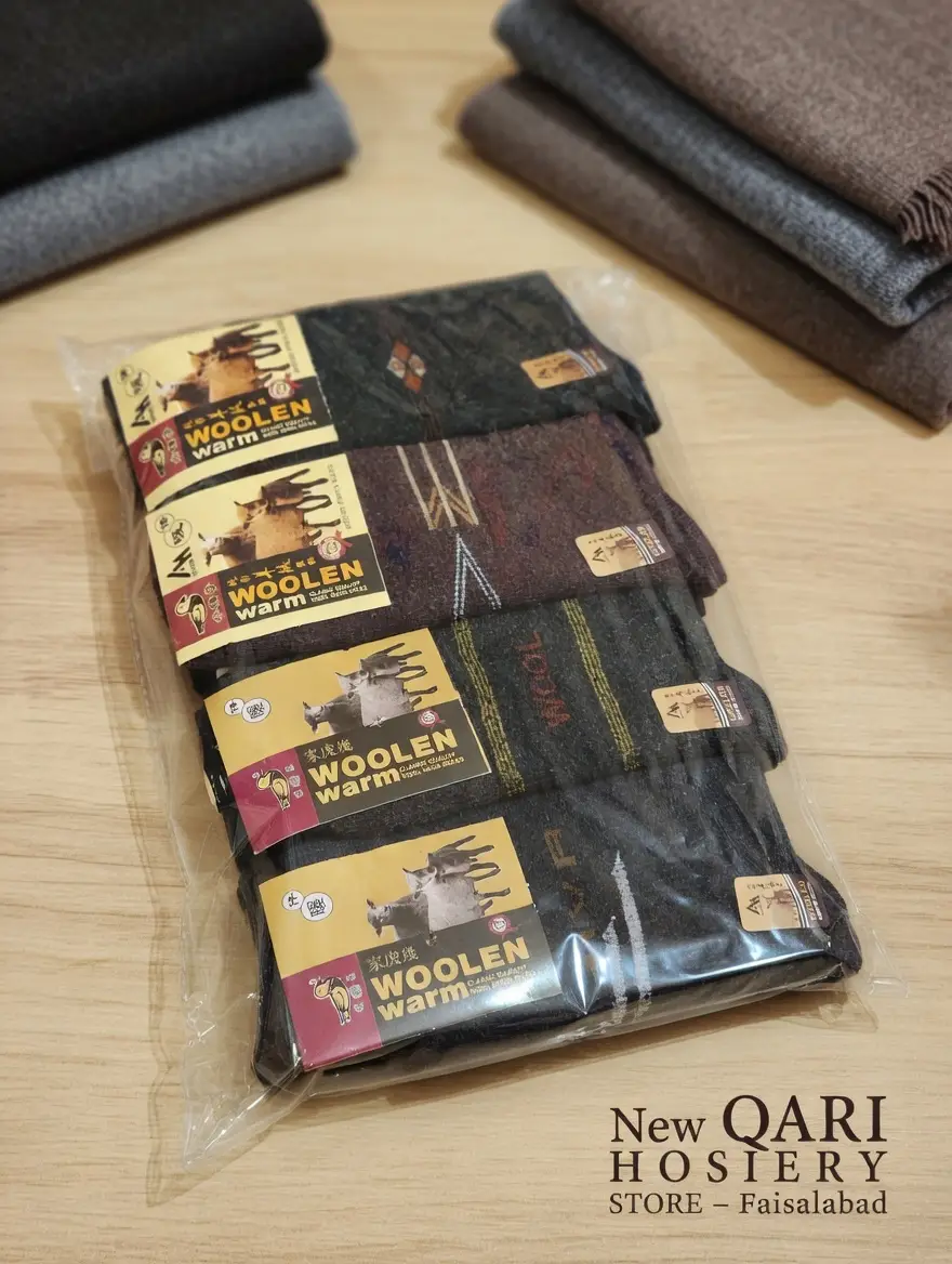 Men's Wool Crew Length, Easy To Wear, Easy To Wash, Daily Wear Crew Socks 12