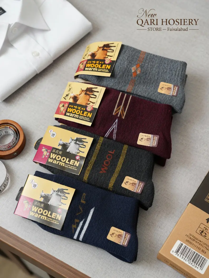 Men's Wool Crew Length, Easy To Wear, Easy To Wash, Daily Wear Crew Socks 12