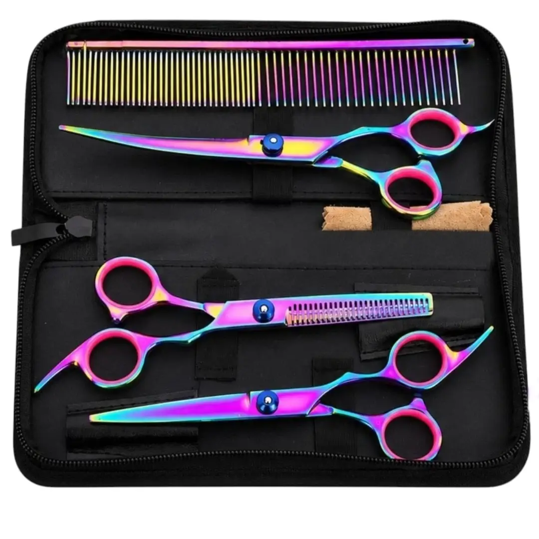 Professional Pet Dog Cat Grooming Scissors Kit
