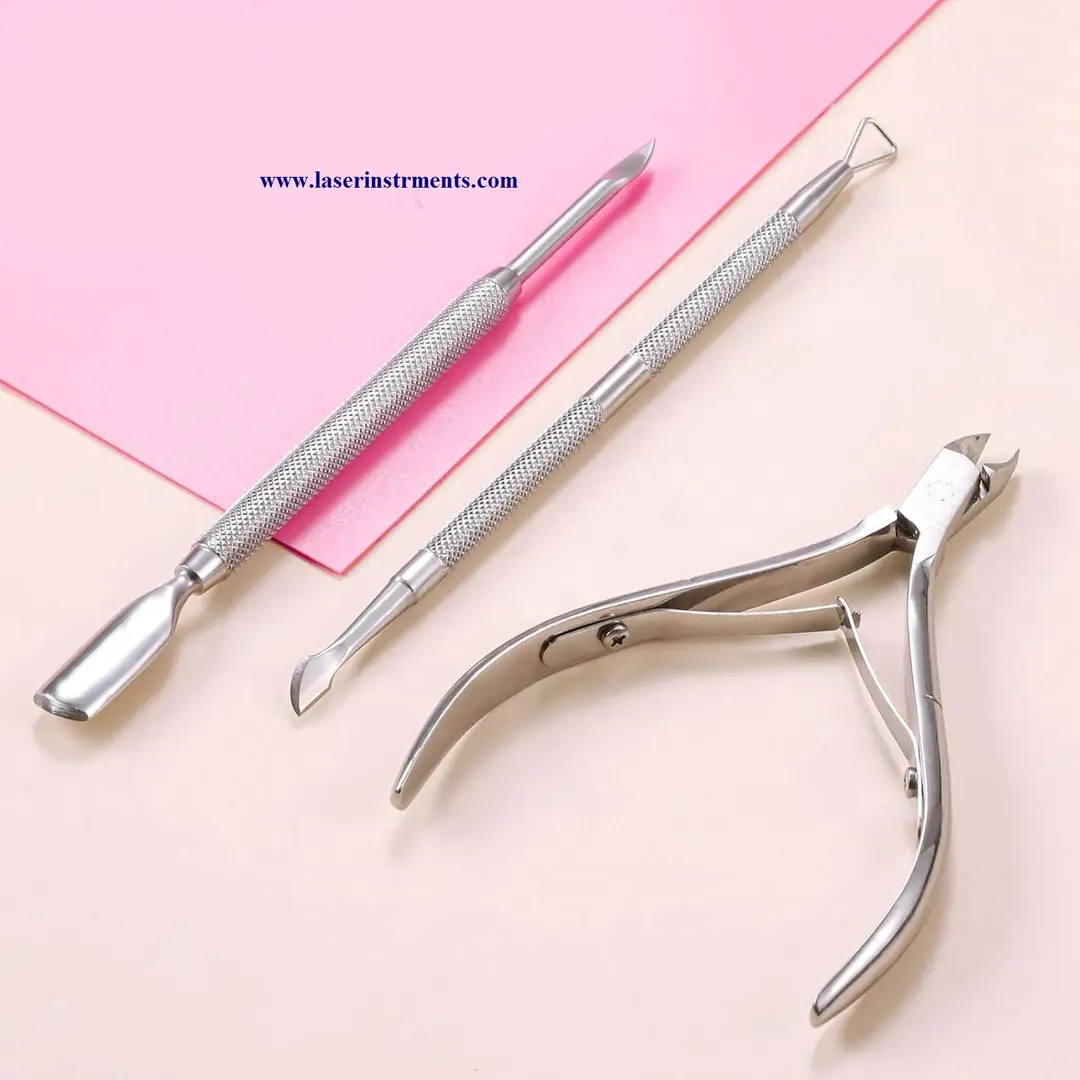 Cuticle Trimmer with Cuticle Pusher Silver Nail Trimmer