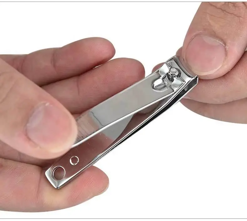Cuticle Trimmer with Cuticle Pusher Silver Nail Trimmer