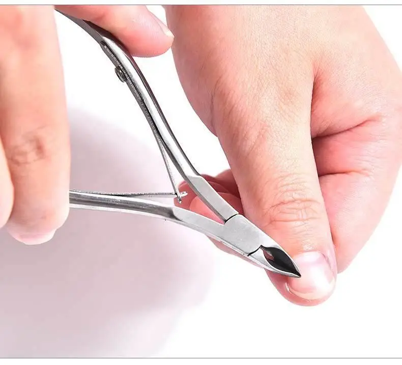 Cuticle Trimmer with Cuticle Pusher Silver Nail Trimmer