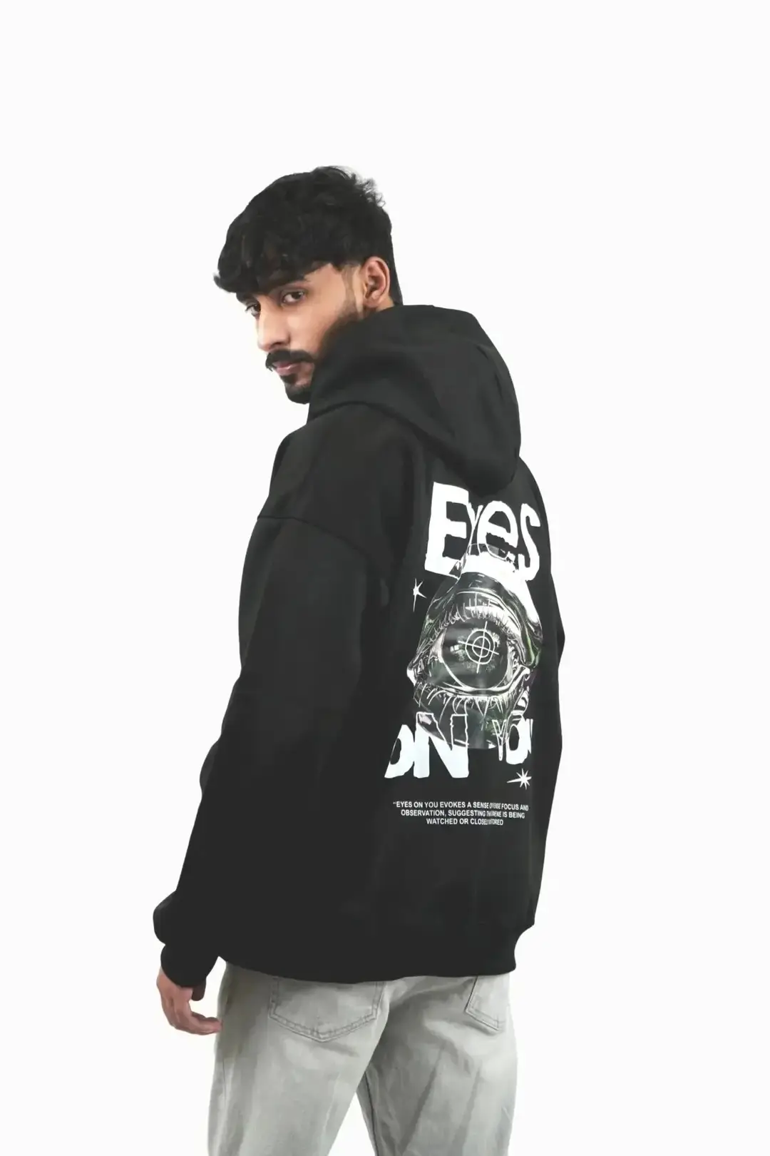 1 Pc Men's Micro Printed Hoodie
