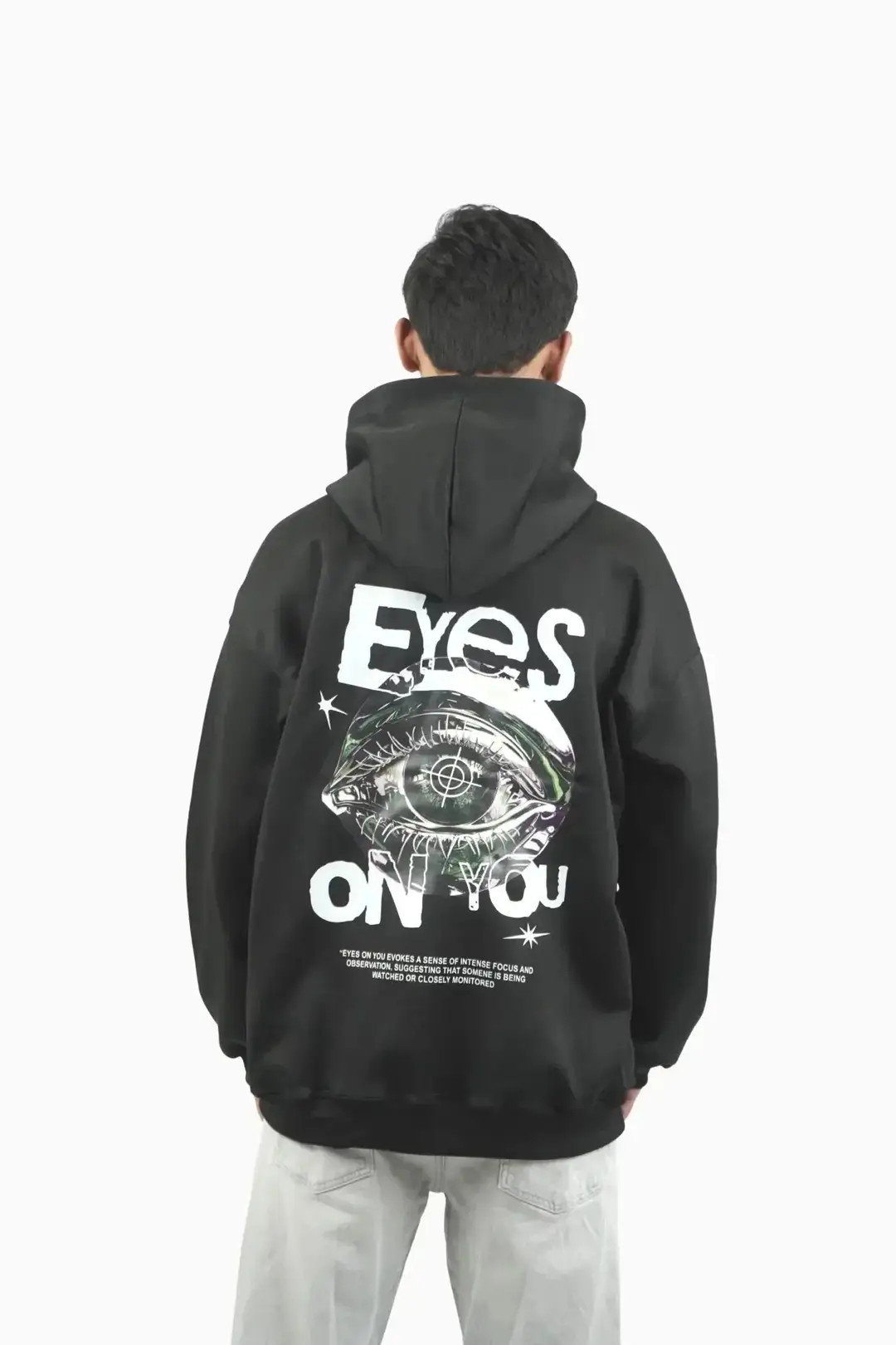 1 Pc Men's Micro Printed Hoodie