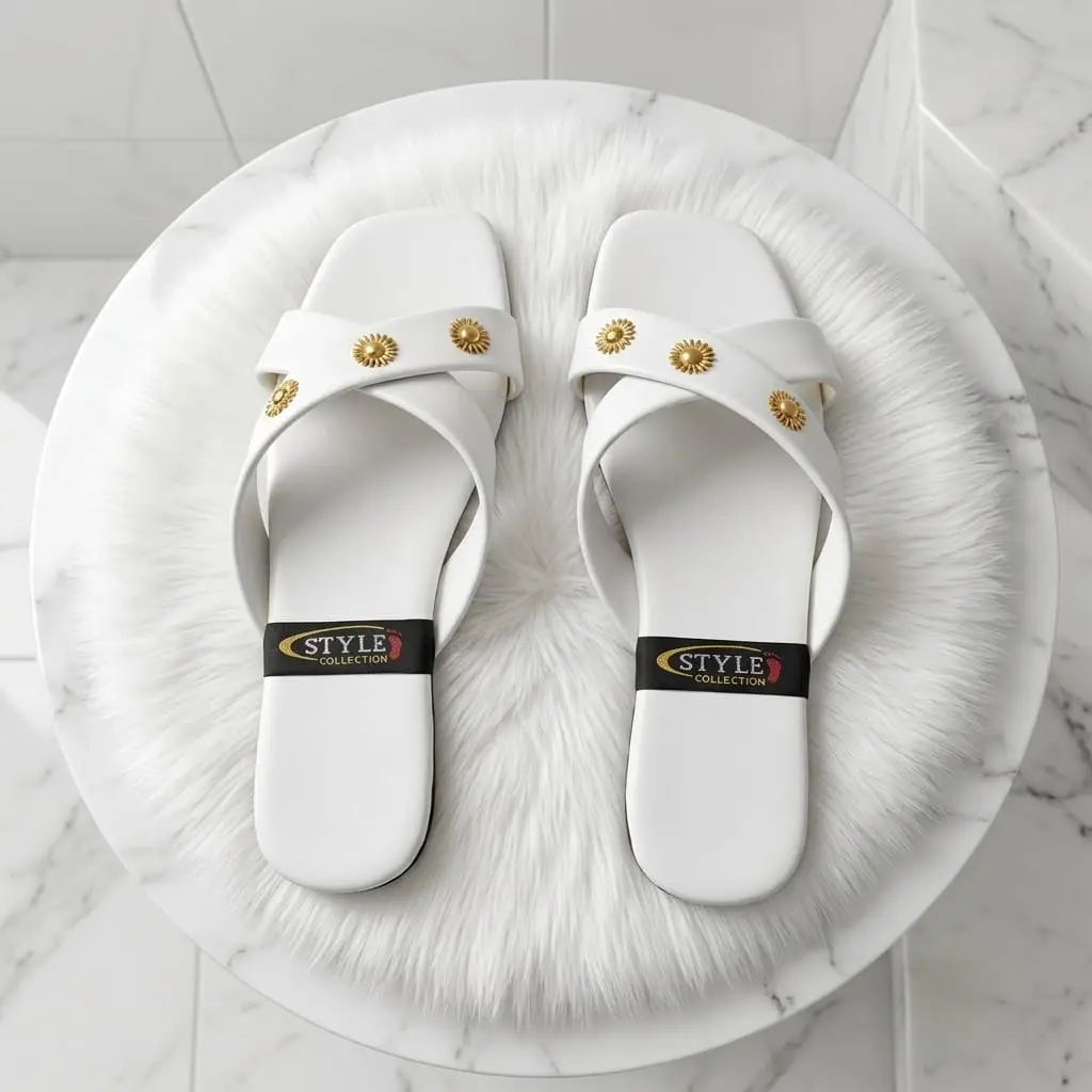 Women's Elegant Cross Strap Casual Flat Slippers