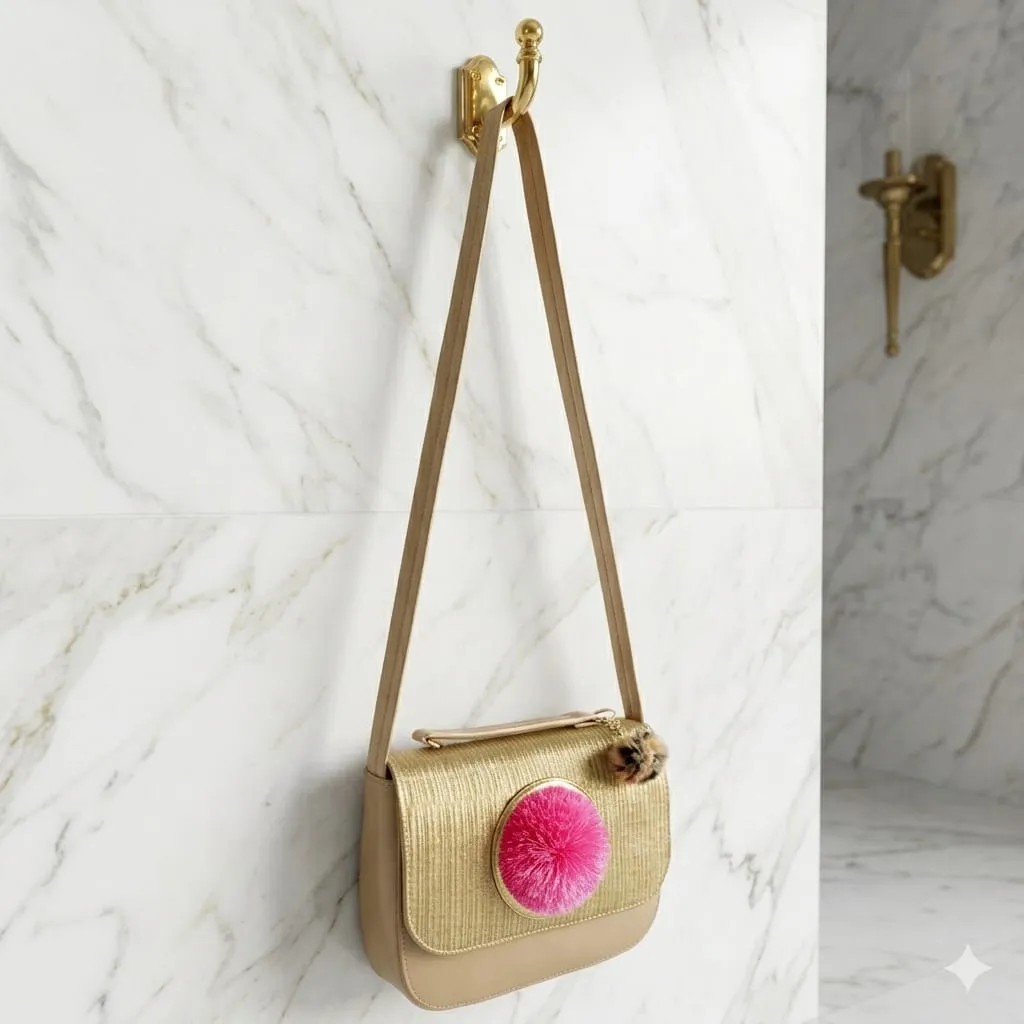 Queen Aura Crossbody Bag Beige PU Leather