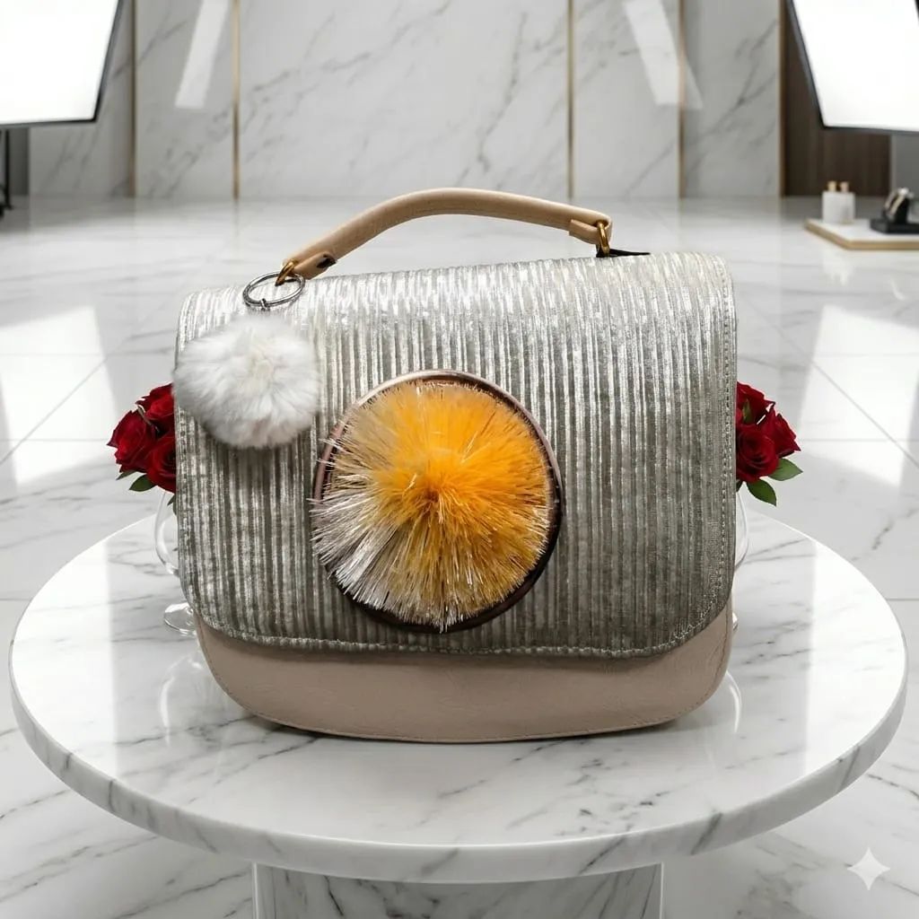 Elegant Blossom Crossbody Bag With Long Strap