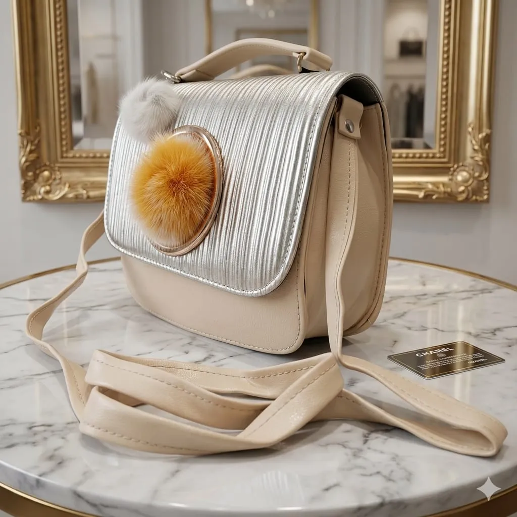 Elegant Blossom Crossbody Bag With Long Strap